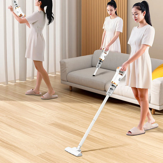 Vacuum Cleaner 2 in 1 Quiet Rechargeable Handheld Powerful Upright Stick Vacuum Cleaner with Floor Brush for Home