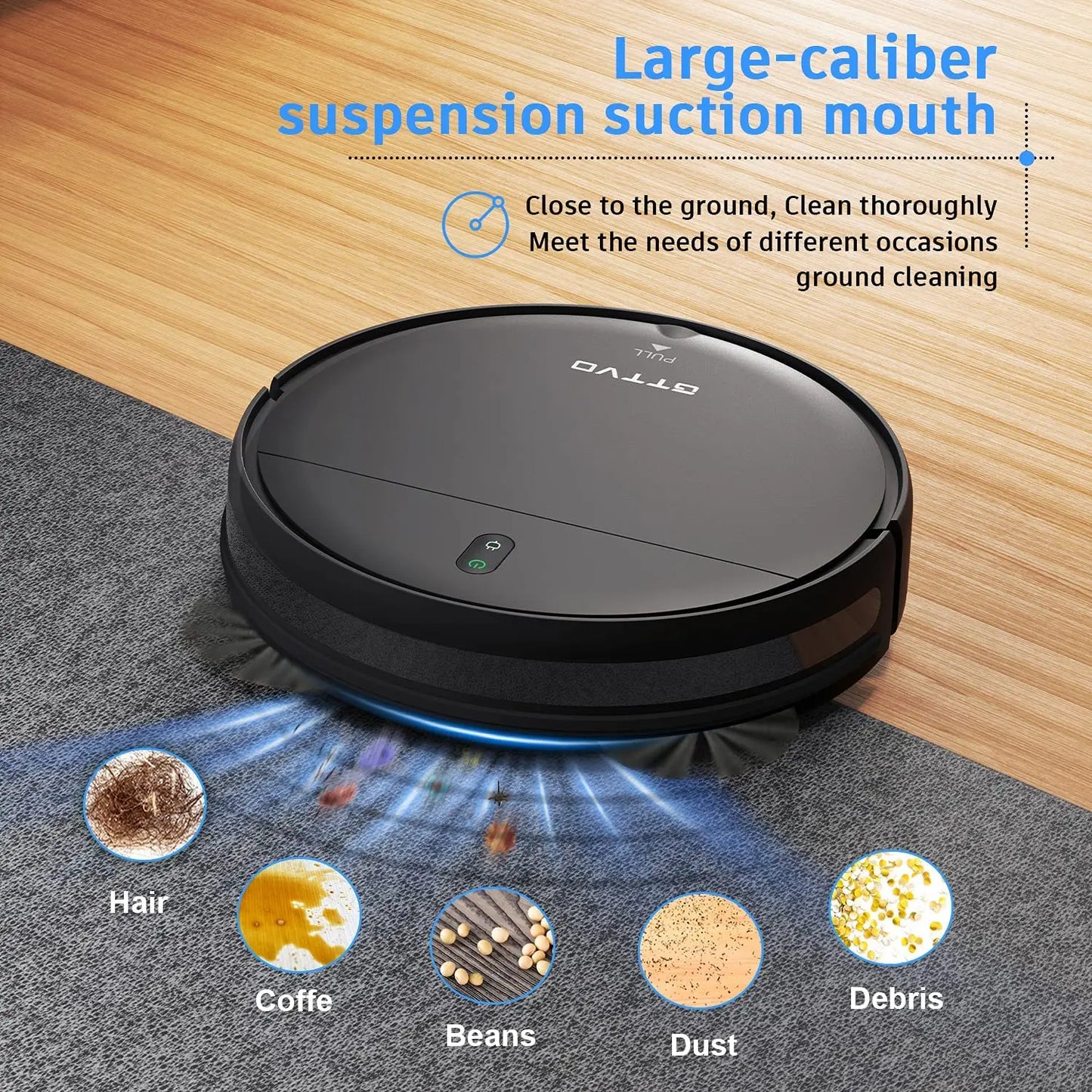 Robot Vacuum Cleaner /Auto Charging 1400Pa Power/ App Control Water Tank Wet Mopping