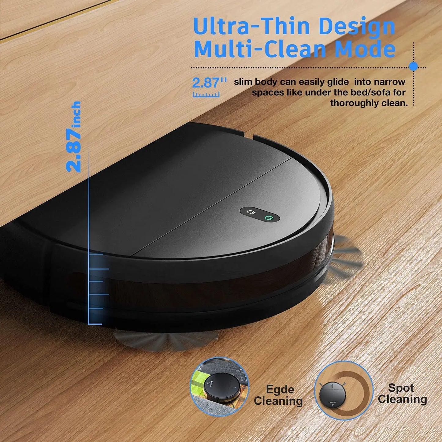 Robot Vacuum Cleaner /Auto Charging 1400Pa Power/ App Control Water Tank Wet Mopping