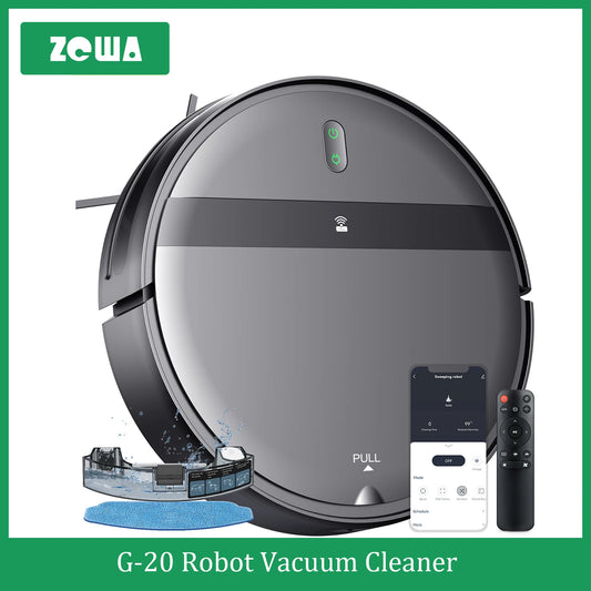 Robot Vacuum Cleaner /Auto Charging 1400Pa Power/ App Control Water Tank Wet Mopping