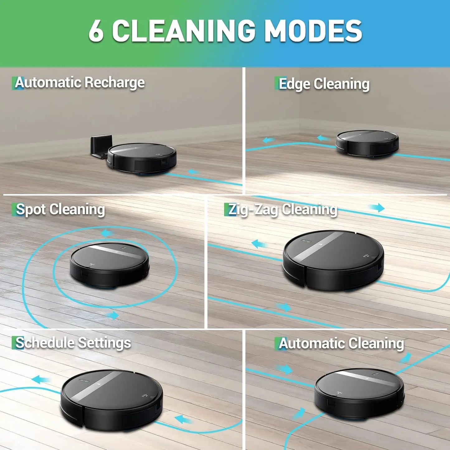 Robot Vacuum Cleaner /Auto Charging 1400Pa Power/ App Control Water Tank Wet Mopping