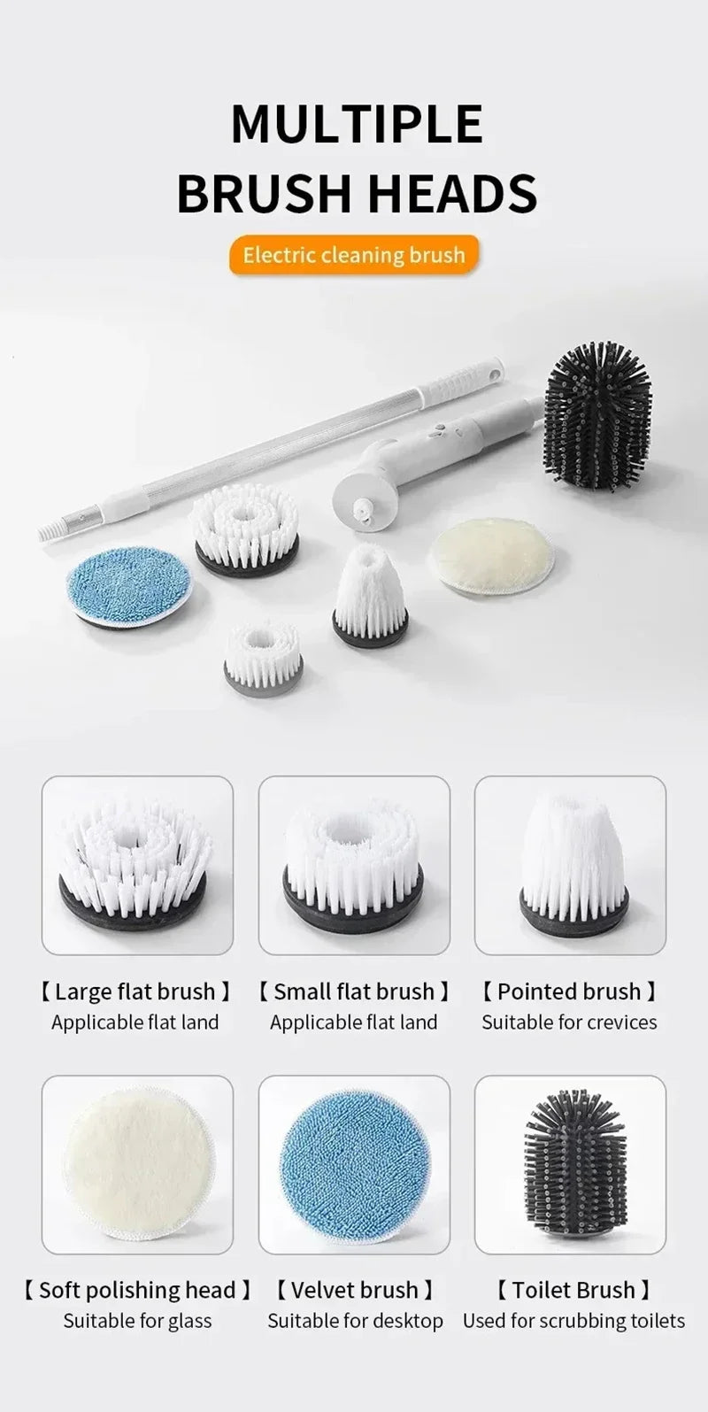 Wireless Electric Cleaning Brush 6 in 1